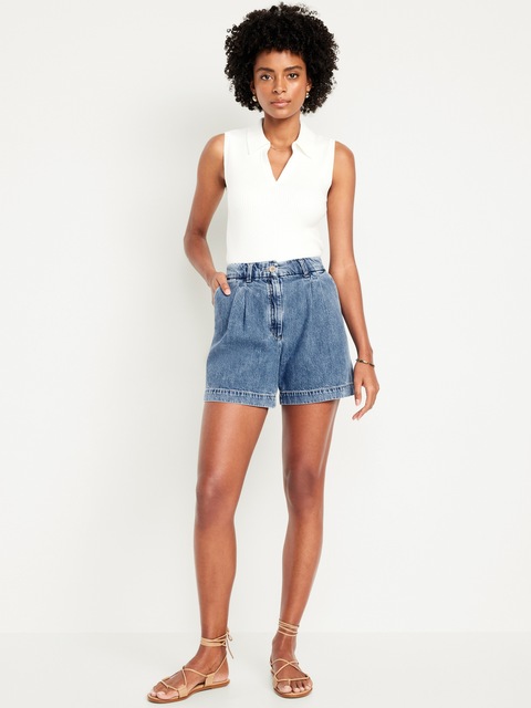 Extra High-Waisted Taylor Trouser Shorts -- 5-inch inseam