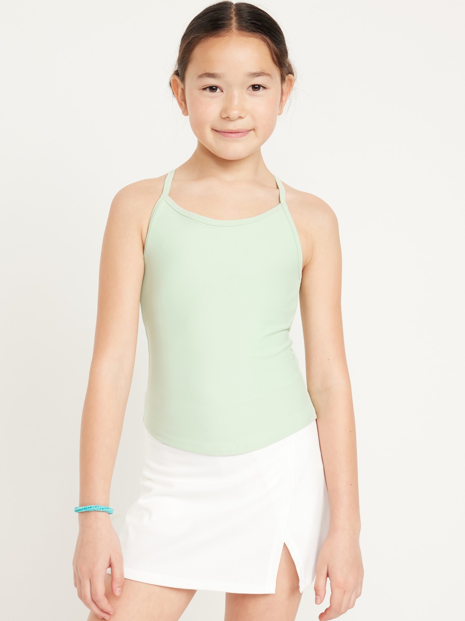 PowerSoft Fitted Cross-Back Tank Top for Girls