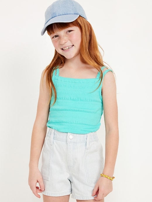 View large product image 1 of 3. Sleeveless Fitted Smocked Tank Top for Girls