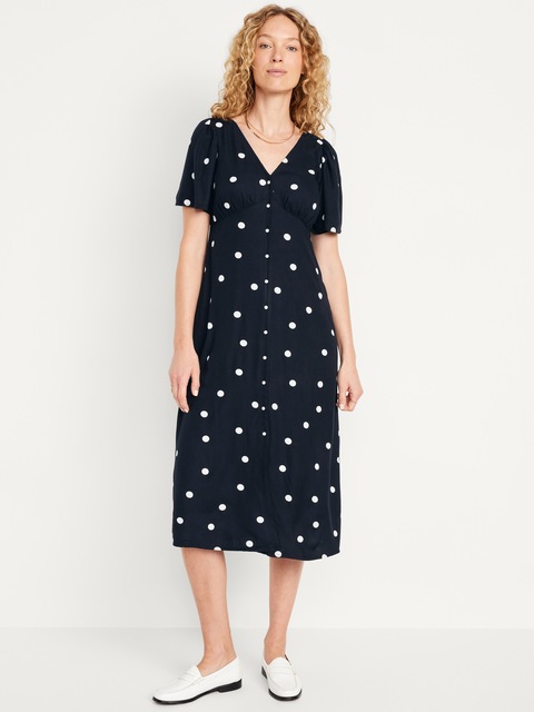 Robe mi-longue à taille définie pour Femme - Multi