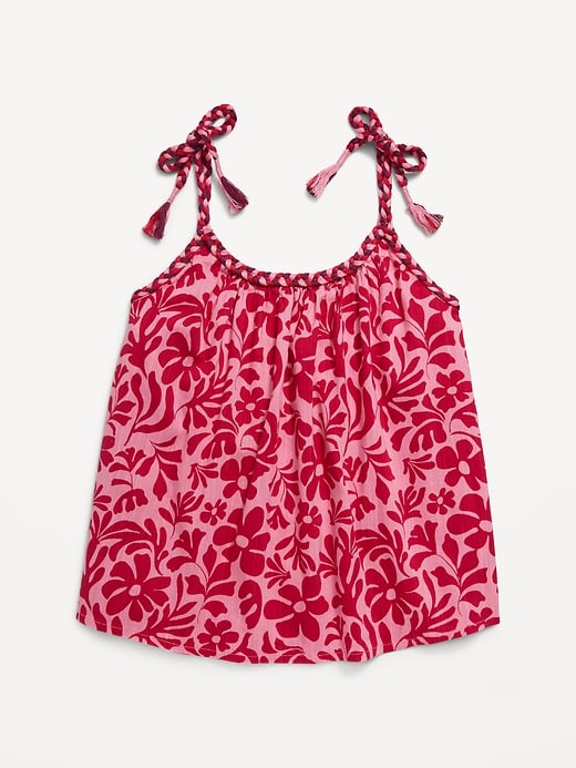 Voir une image plus grande du produit 2 de 4. Camisole à bretelles tressées à motif pour Fille