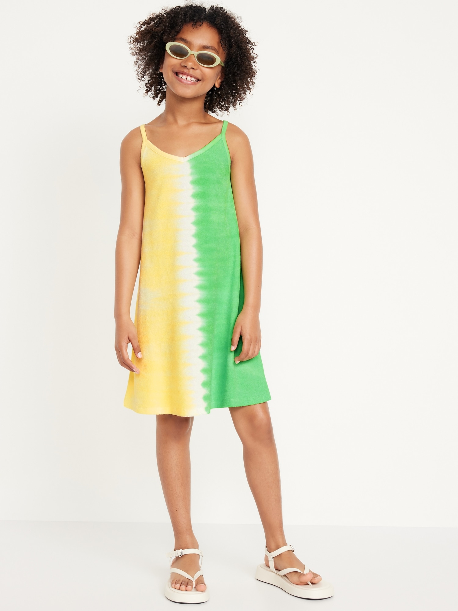 Sleeveless Loop-Terry Swing Dress for Girls