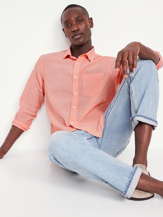 Image number 3 showing, Classic Fit Everyday Linen-Blend Shirt