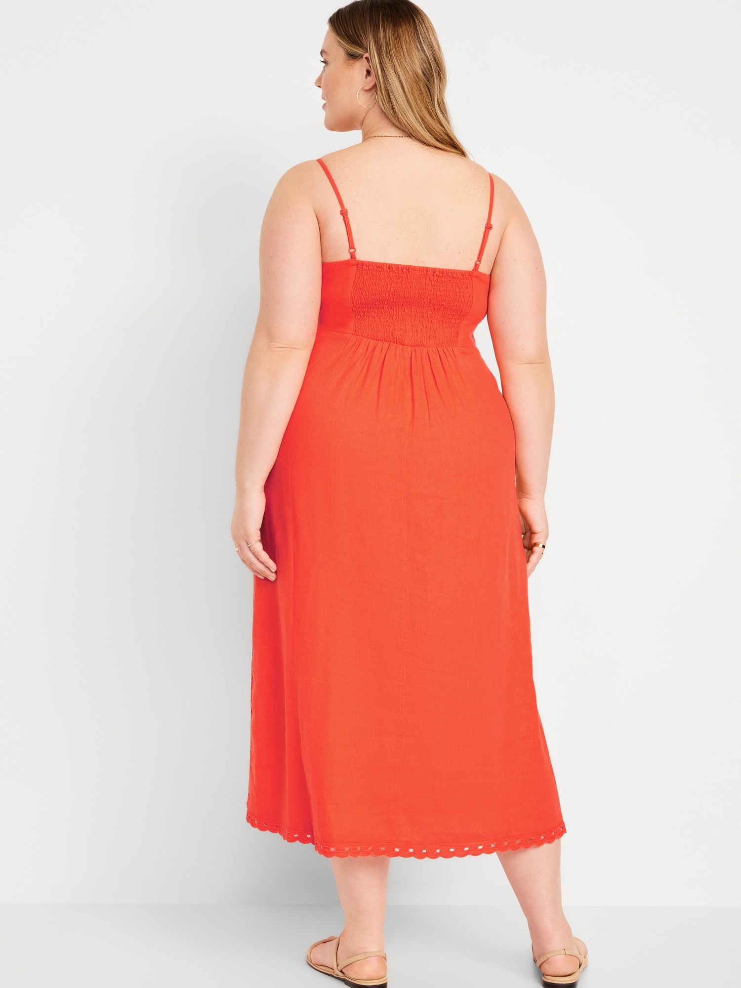 Linen-Blend Cami Midi Dress | Old Navy