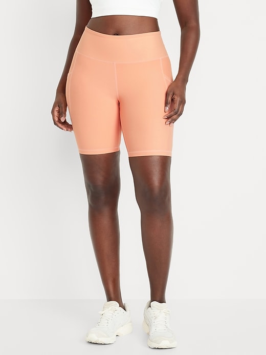 Image number 5 showing, High-Waisted PowerSoft Biker Shorts -- 8-inch inseam