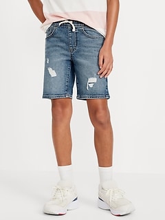 360° Stretch Pull-On Jean Shorts for Boys (At Knee)