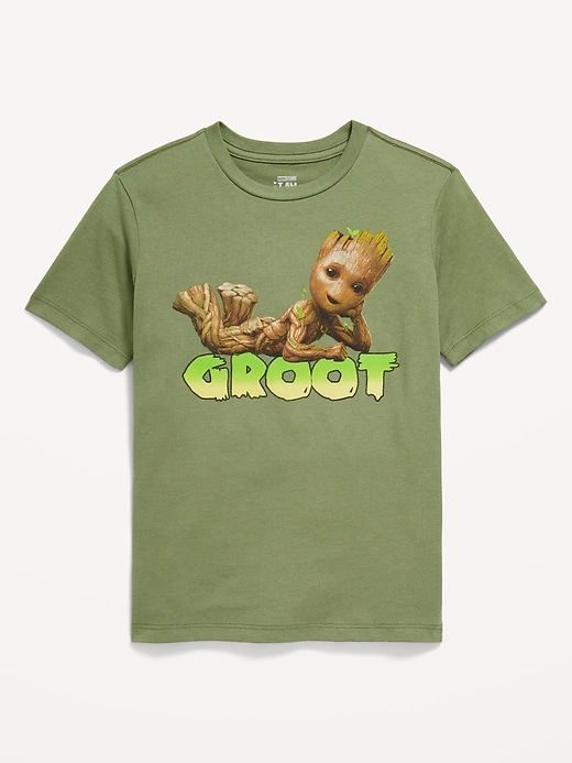 Voir une image plus grande du produit 1 de 2. T-shirt à imprimé Groot de Marvel&#153 unisexe pour Enfant