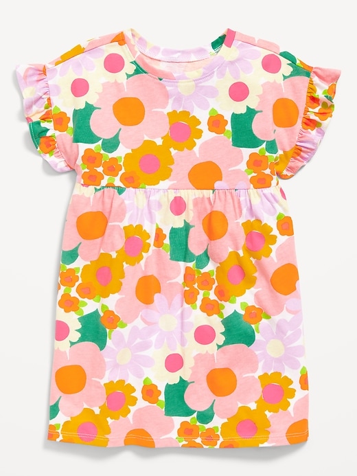 View large product image 1 of 1. Printed Fit and Flare Dress for Toddler Girls