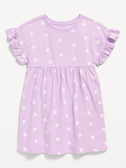 Printed Fit and Flare Dress for Toddler Girls
