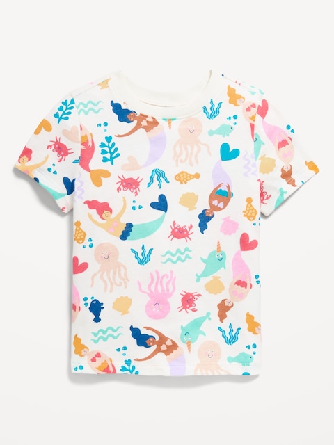 Short-Sleeve Printed T-Shirt for Toddler Girls - Sea Life