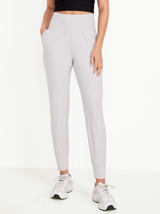 Image number 1 showing, High-Waisted PowerSoft 7/8 Joggers