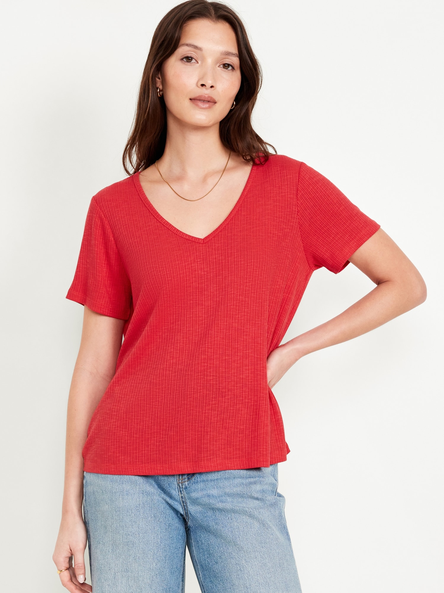 T-shirt luxueux en tricot flammé