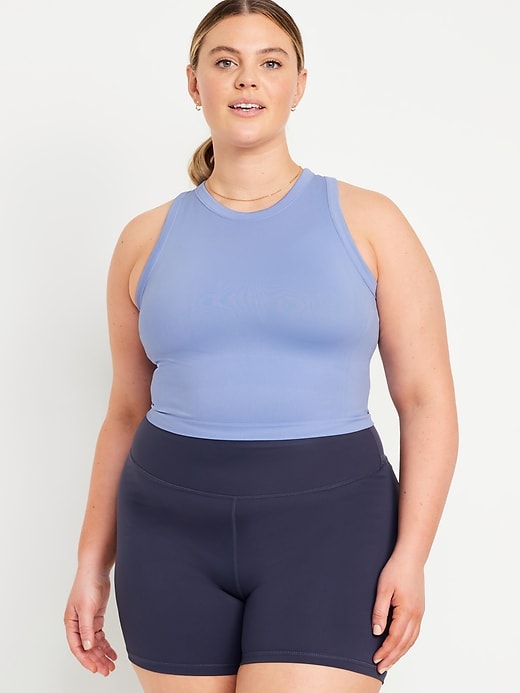 Image number 7 showing, Fitted Seamless Crop Tank Top