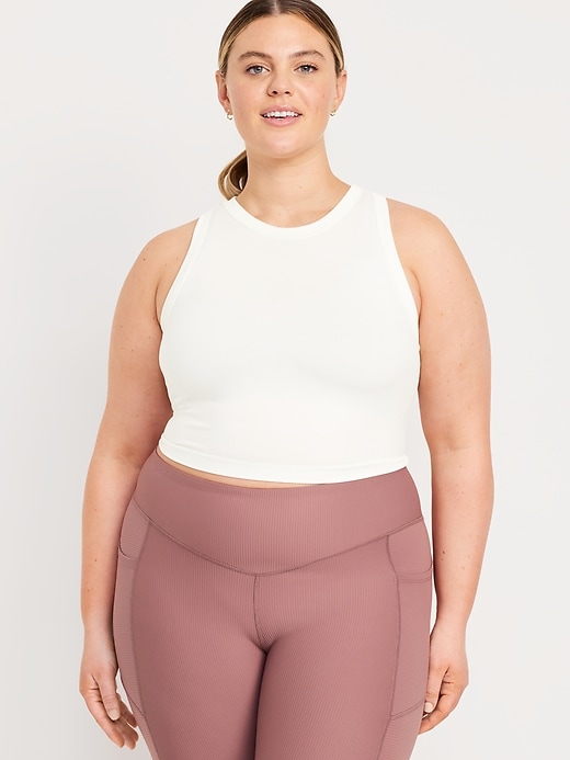 Image number 7 showing, Fitted Seamless Crop Tank Top