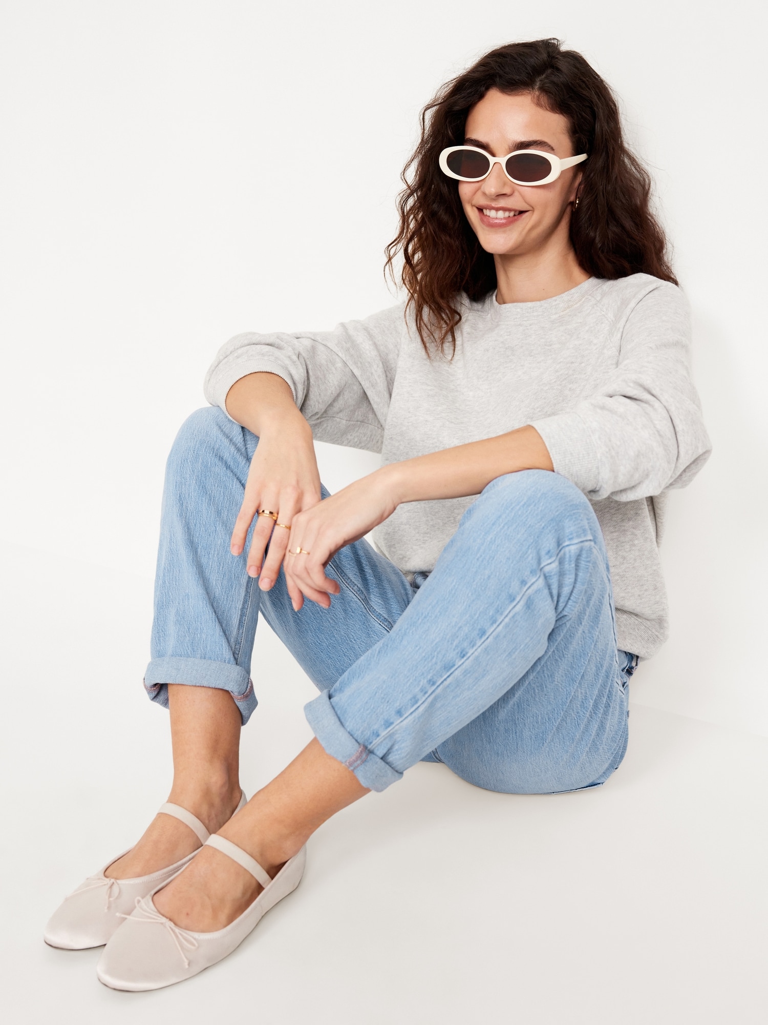 Mid-Rise Wow Boyfriend Straight Jeans