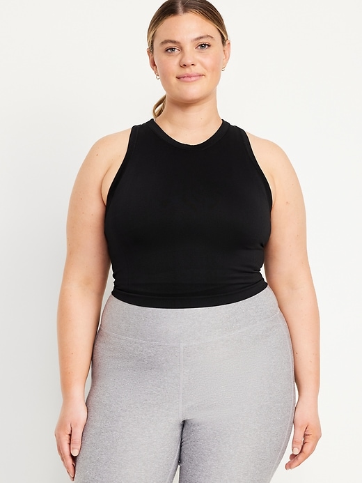 Image number 7 showing, Fitted Seamless Crop Tank Top