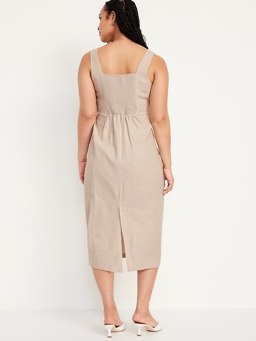 Image number 6 showing, Sleeveless Linen-Blend Midi Dress