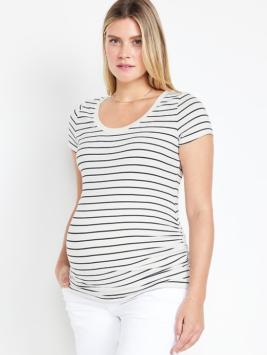 Image number 1 showing, Maternity Scoop-Neck T-Shirt