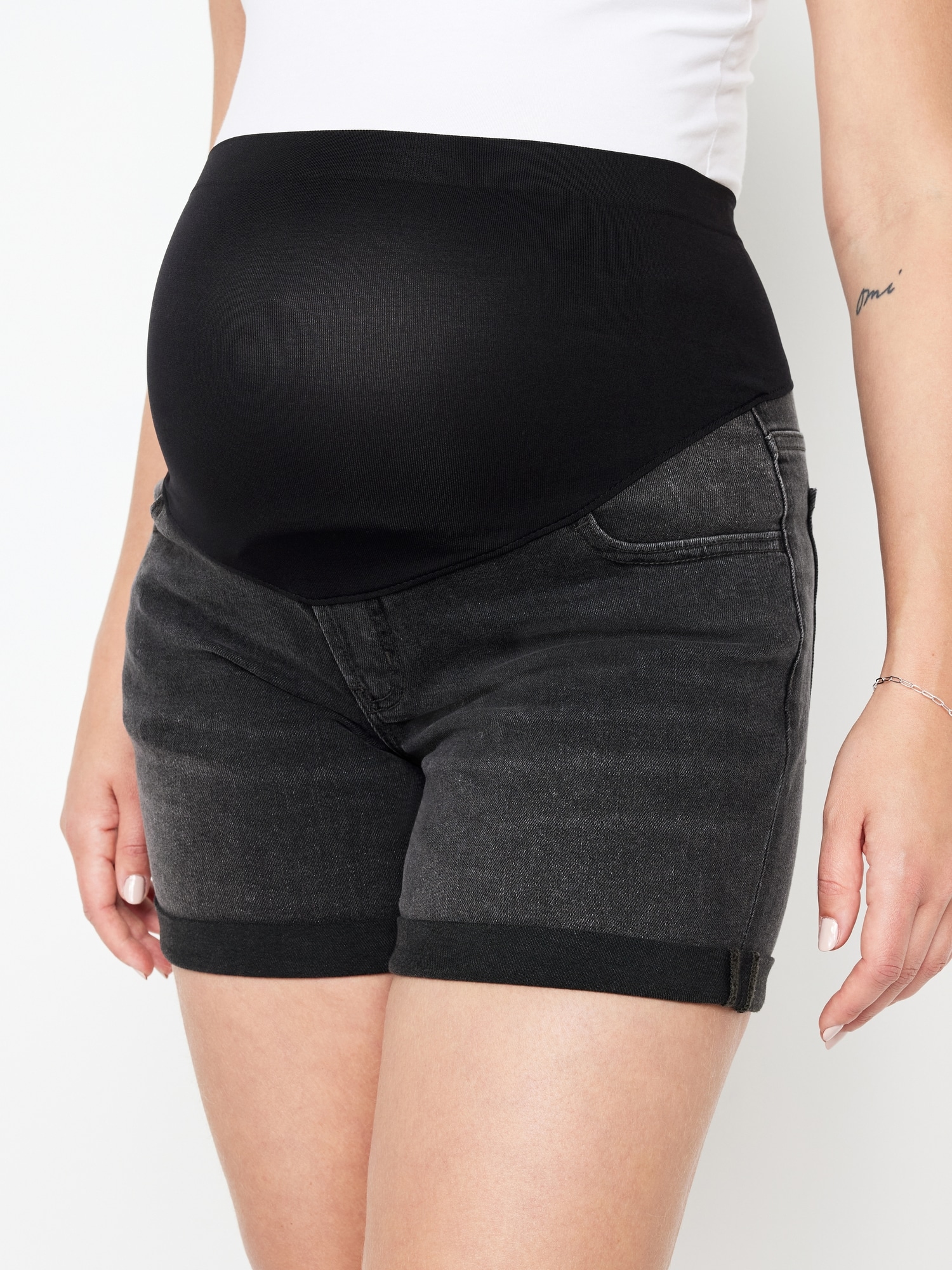 Maternity Full-Panel OG Straight Jean Shorts - 5-inch inseam