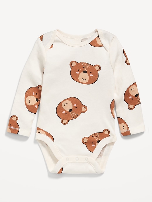 View large product image 1 of 2. Long-Sleeve Printed Bodysuit for Baby