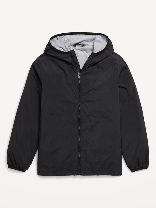 View large product image 2 of 4. Hooded Zip-Front Water-Resistant Jacket for Boys