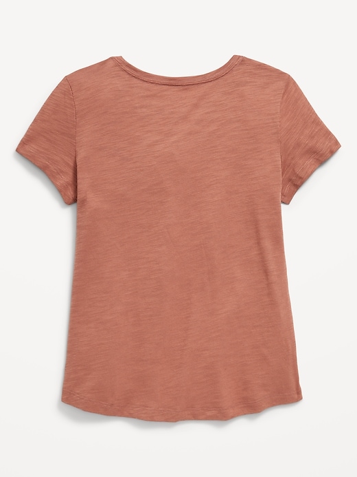 View large product image 2 of 2. Softest Heart-Pocket T-Shirt for Girls