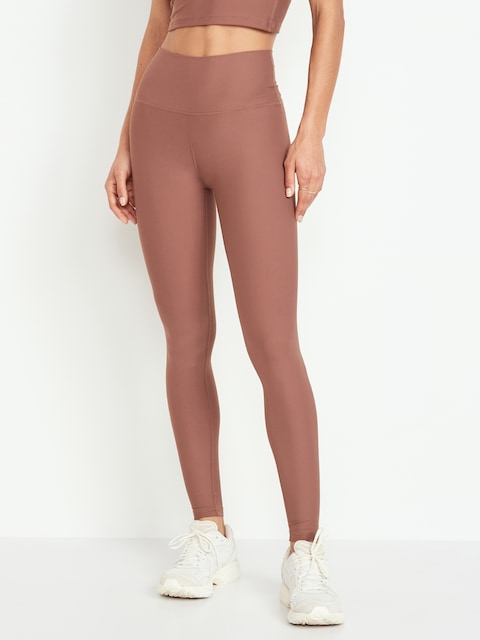 High-Waisted PowerSoft Full-Length Leggings - Warm Taupe