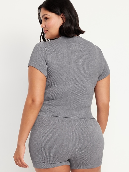 Image number 8 showing, Fitted Seamless Ribbed T-Shirt