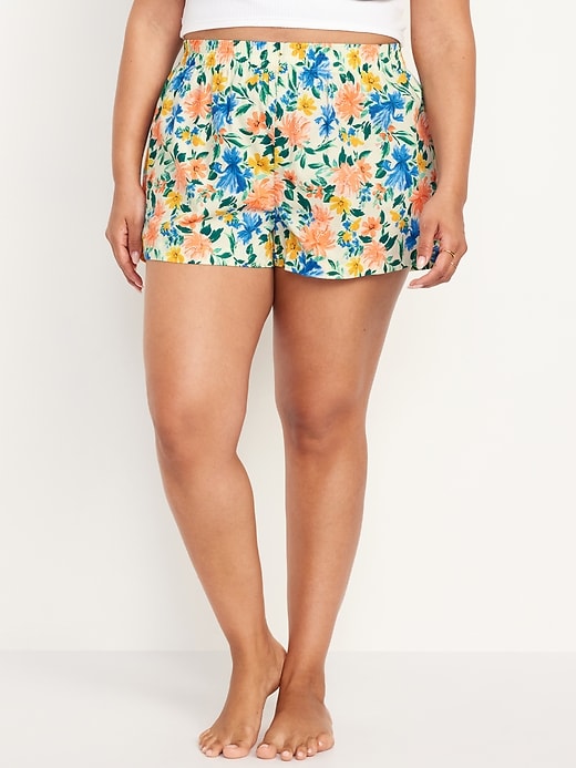 Image number 7 showing, High-Waisted Poplin Pajama Short