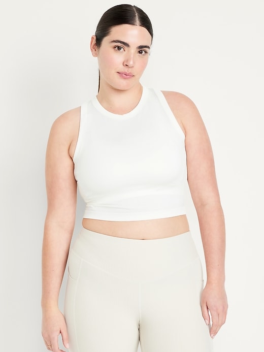 Image number 5 showing, Fitted Seamless Crop Tank Top