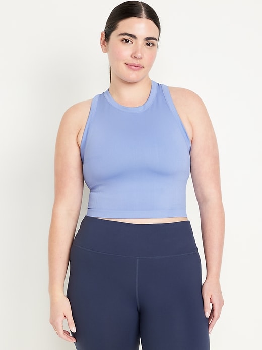 Image number 5 showing, Fitted Seamless Crop Tank Top