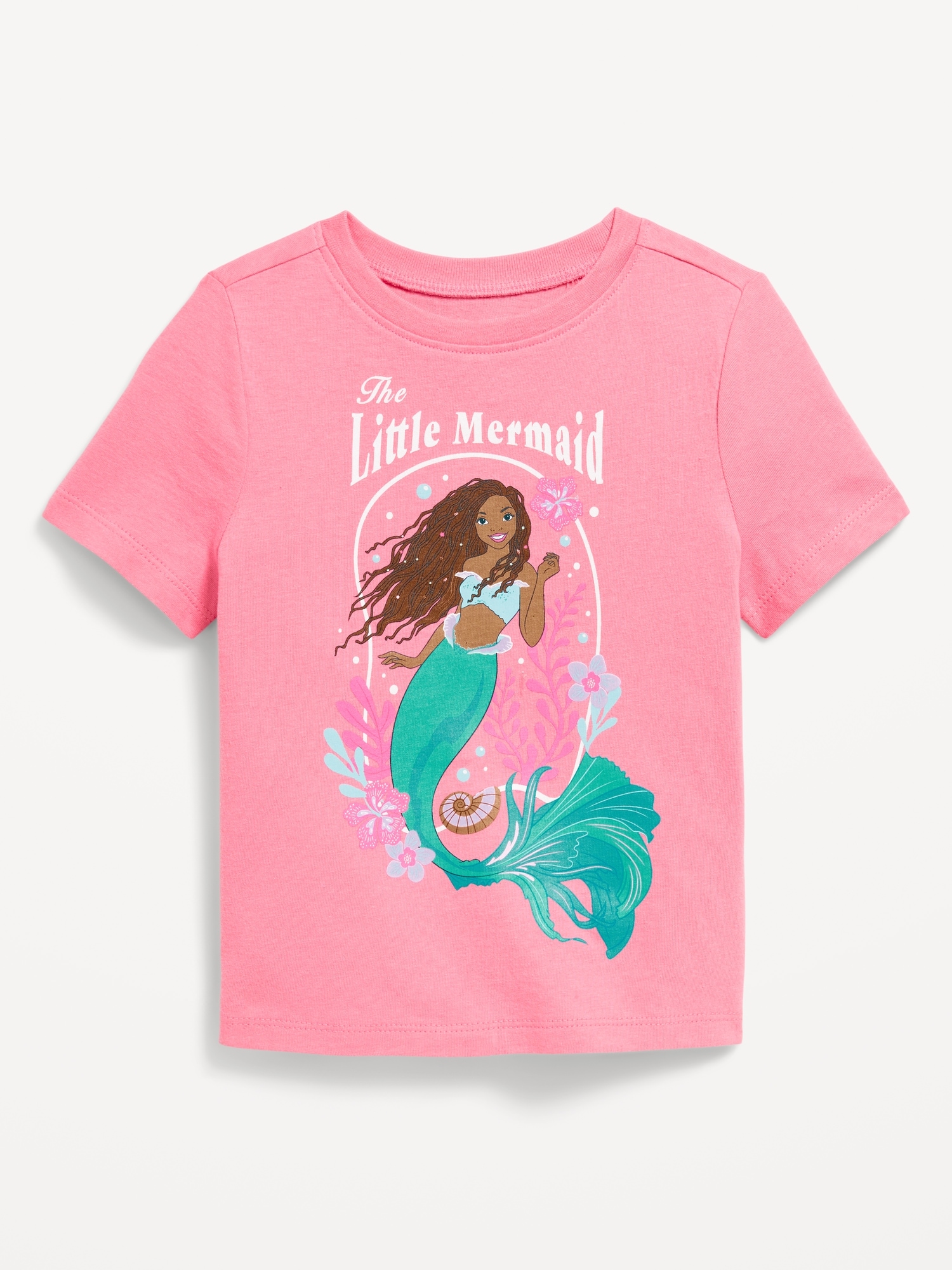 Old Navy Toddlers Disney The Little Mermaid Unisex Graphic T Shirt Pink Regular Size 2T