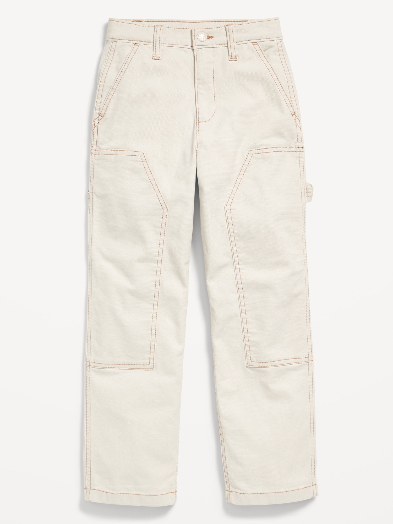 Loose High-Waisted Carpenter Pants for Girls