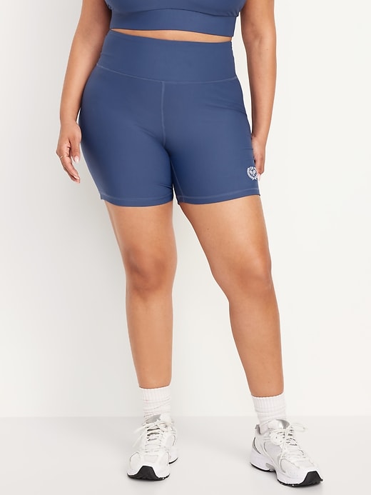 Image number 5 showing, High-Waisted PowerSoft Biker Shorts -- 6-inch inseam