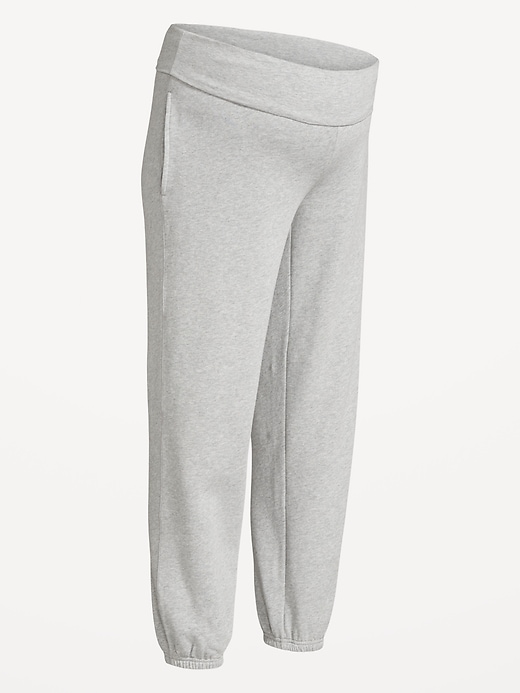 Image number 7 showing, Maternity Rollover-Waist Jogger Sweatpants