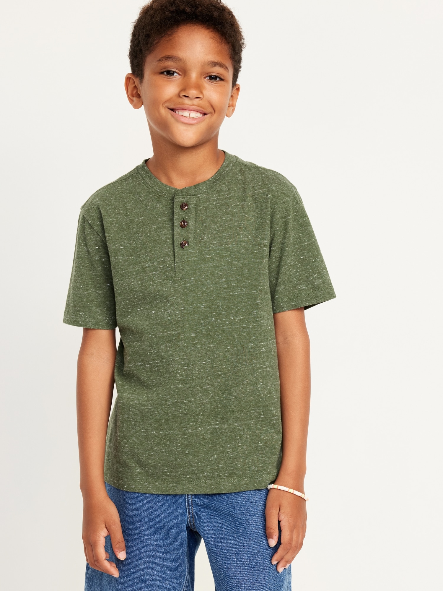 Short-Sleeve Henley T-Shirt for Boys