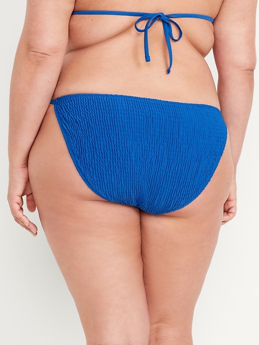 L'image numéro 8 présente Bas de bikini à taille mi-basse noué sur le côté