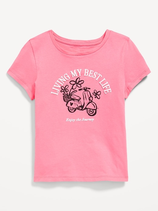 Voir une image plus grande du produit 1 de 1. T-shirt à manches courtes à imprimé pour fille