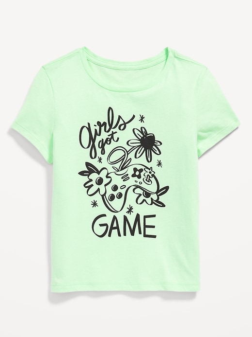 Voir une image plus grande du produit 1 de 1. T-shirt à manches courtes à imprimé pour fille