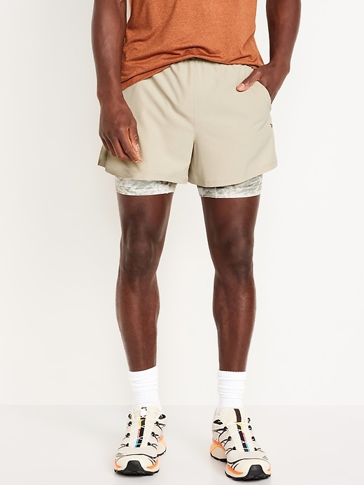 Image number 1 showing, 2-in-1 Trail Shorts -- 4-inch inseam