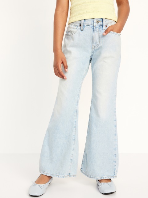 High-Waisted Super Baggy Flare Jeans for Girls