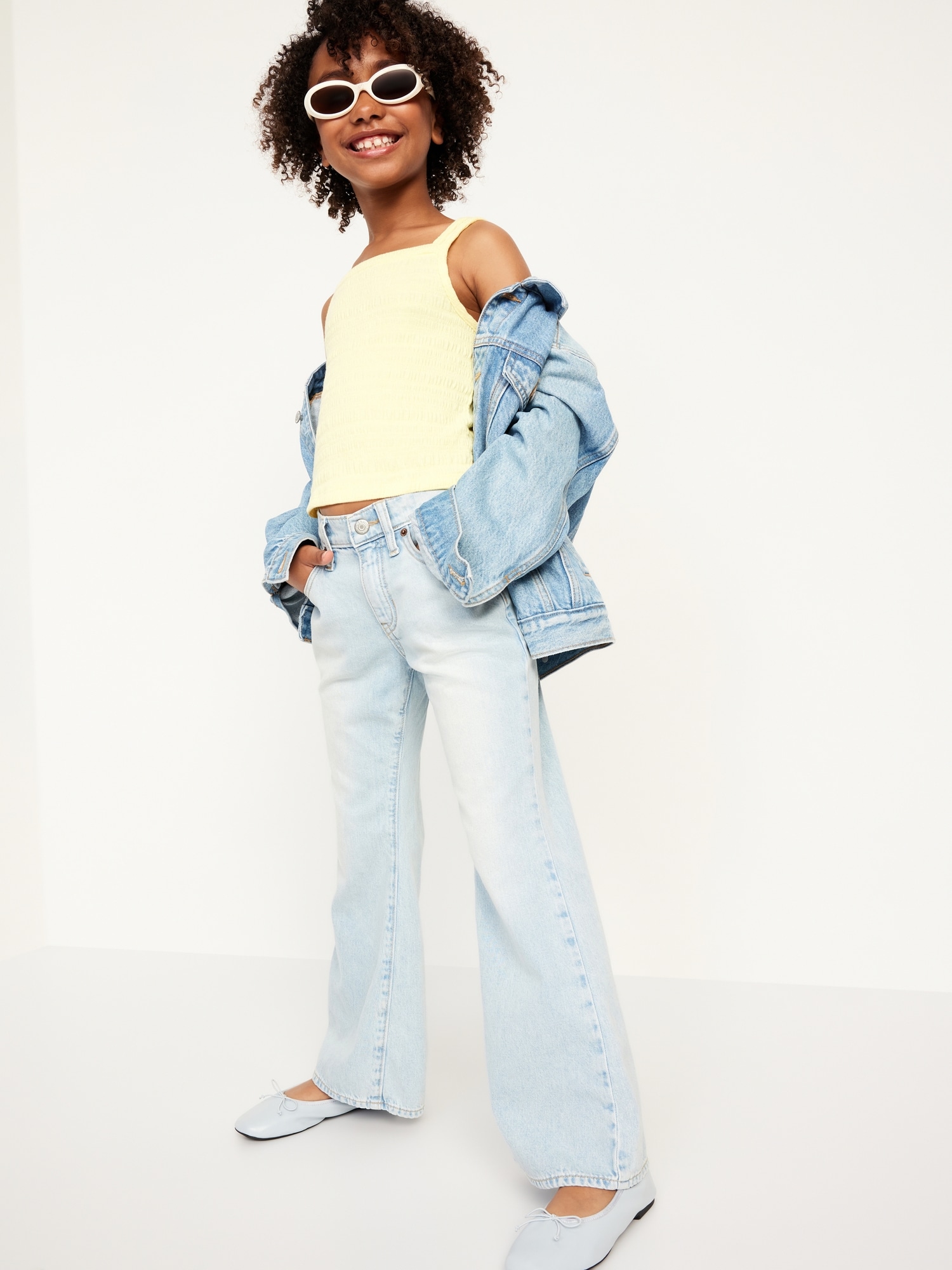 High-Waisted Super Baggy Flare Jeans for Girls
