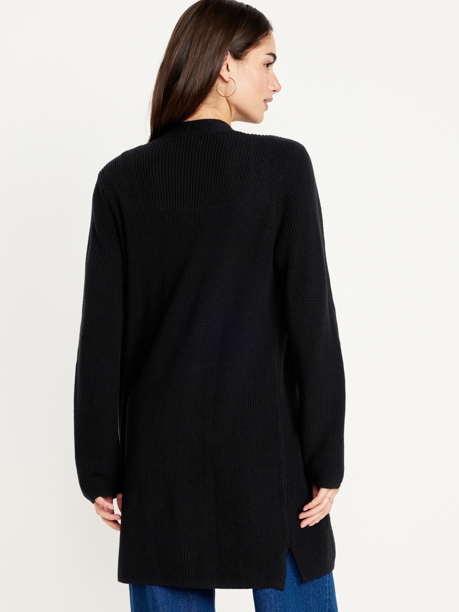 Open-Front Longline Sweater