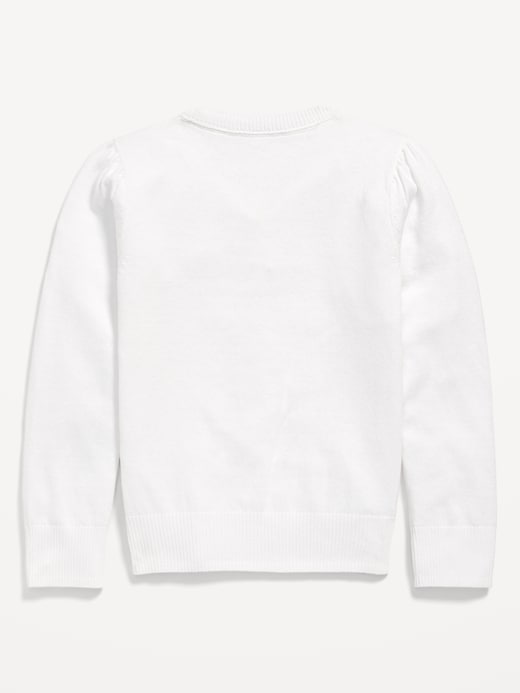 Image number 4 showing, School Uniform Button-Up Cardigan for Girls