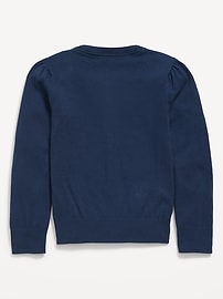 Voir une image plus grande du produit 4 de 6. Cardigan d’uniforme scolaire boutonné devant pour Fille