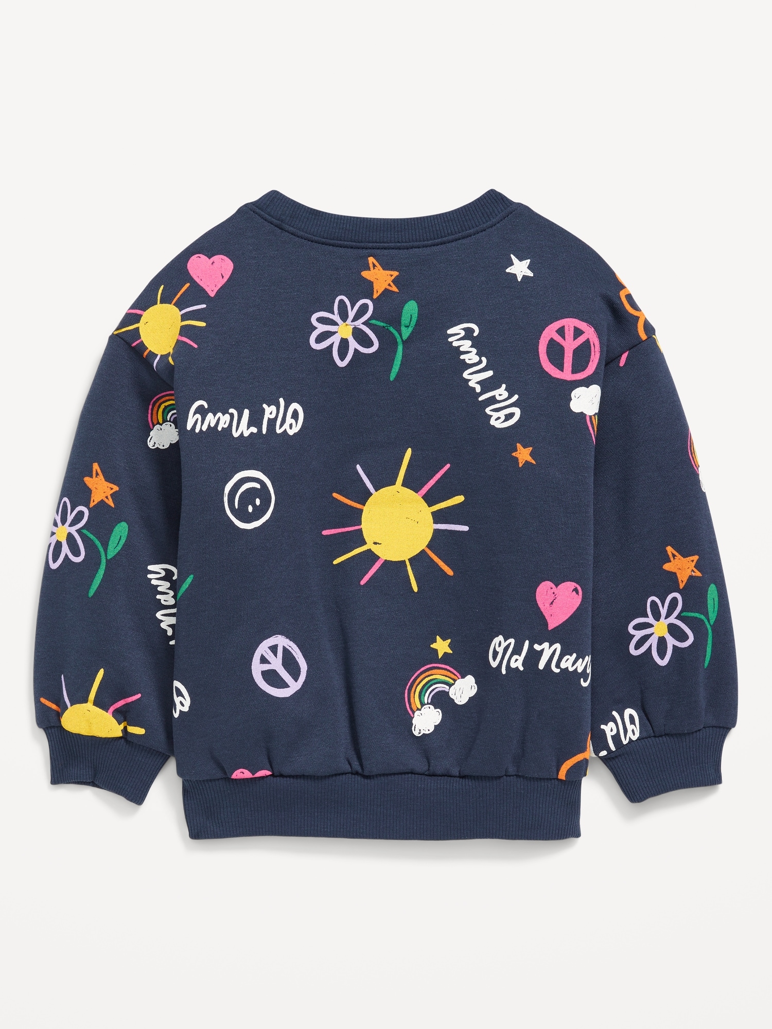 Logo-Graphic Crew-Neck Sweatshirt for Toddler Girls