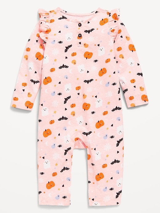 View large product image 1 of 2. Printed Ruffle-Trim Jumpsuit for Baby