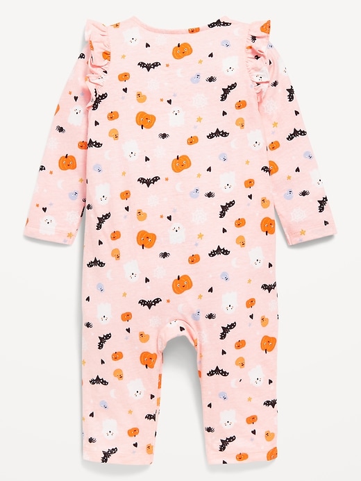 View large product image 2 of 2. Printed Ruffle-Trim Jumpsuit for Baby