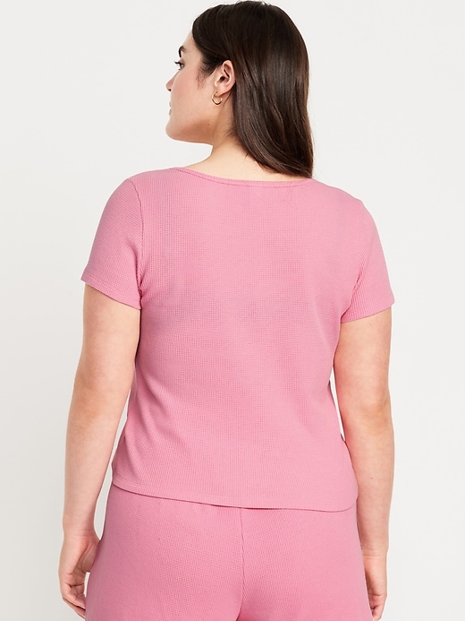 Image number 6 showing, Waffle Lounge Short-Sleeve Top