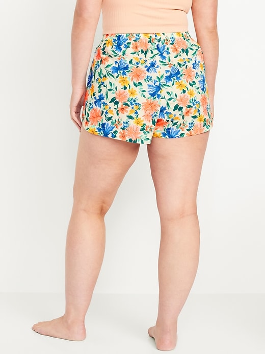 Image number 6 showing, High-Waisted Poplin Pajama Short